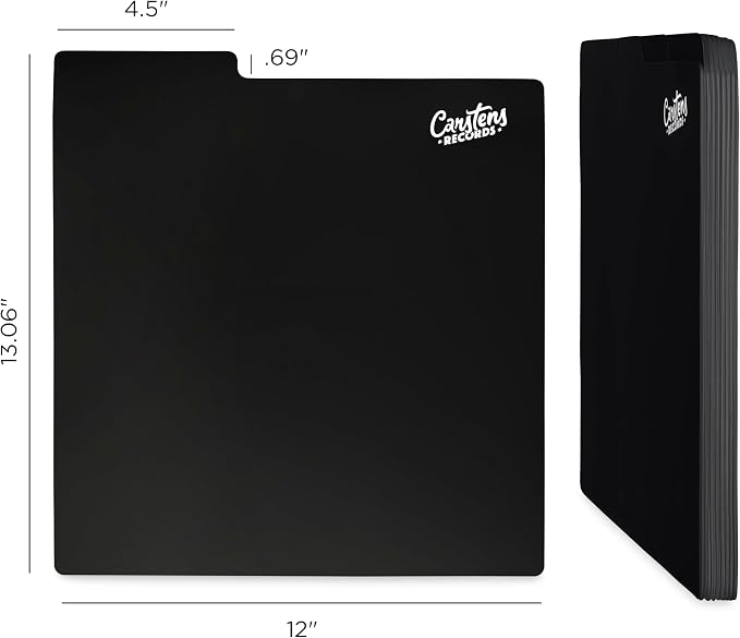 Carstens Records Heavy Duty Vinyl Album Dividers | 12" LP Organizers with Tabs | Pack of 32 Black | Made in The USA | Personalizable - Image 7