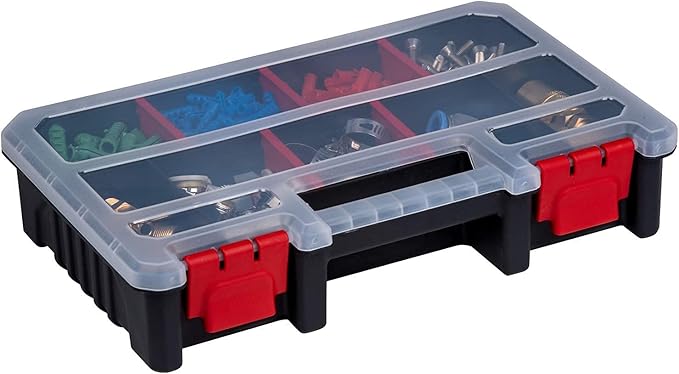 3-Pack Organizer Set – Small Parts Storage Boxes with Removable Dividers – 1 Medium & 2 Mini Hardware Cases for Screws, Bolts, Crafts – Durable Nylon Toolbox for Garage or Travel Use - Image 5