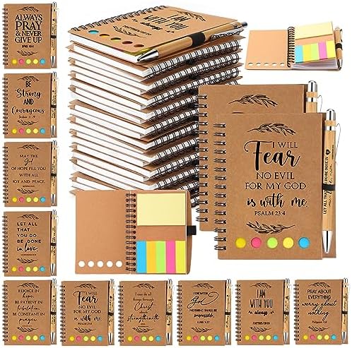 Kosiz 60 Pcs/ 30 Set Christian Gift Bulk, Bible Verse Bamboo, Kraft by Kosiz