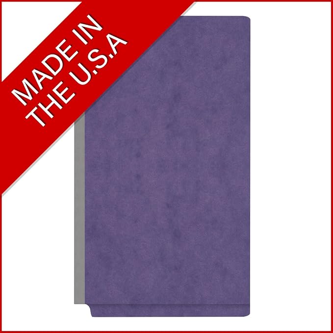Pressboard Classification Folders, Full Cut End Tab, Legal Size, 3 Dividers, Purple (Box of 10) - Image 5