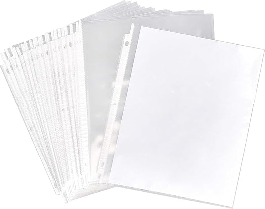 Oxford Sheet Protectors, Clear Finish, Page Protectors for 3 Ring Binder,Top Load, Letter Size Plastic Sleeves, Reinforced 3 Hole Punch for Binders, 1,000 per Box (33268) by Oxford