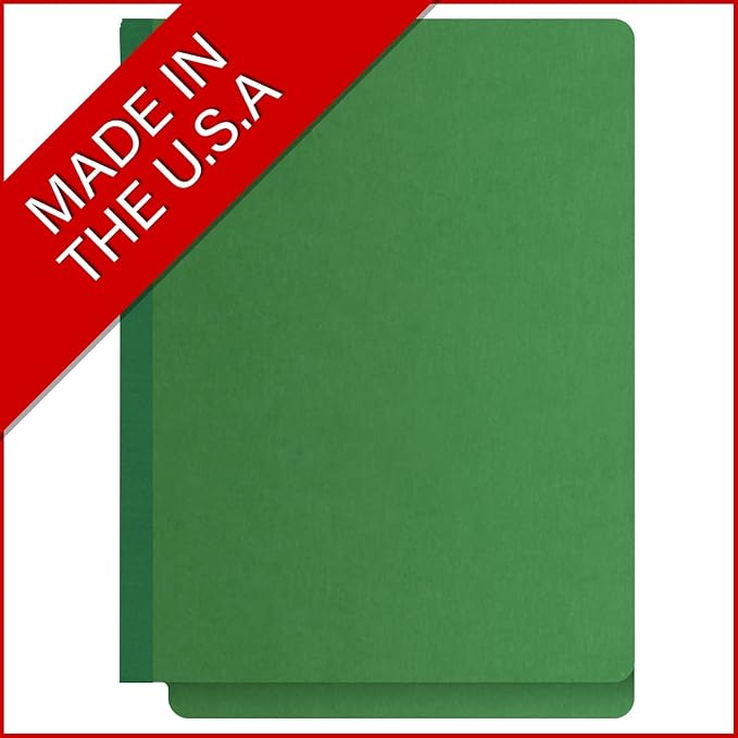 25 Pt. Pressboard Classification Folders, Full Cut End Tab, Letter Size, No Dividers, Moss Green (Box of 25) - Image 5