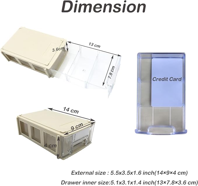 Stackable Storage Drawers Set of 20 with Dividers and Paper Labels - Image 2