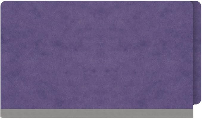 Ecom Folders End Tab Pressboard File Folders | Legal Size 25 Pt Stock with 2" Tyvek Expansion | Full Cut Tabs for Medical Charts, Legal Documents & Office Records | Purple, Box of 25 - Image 3