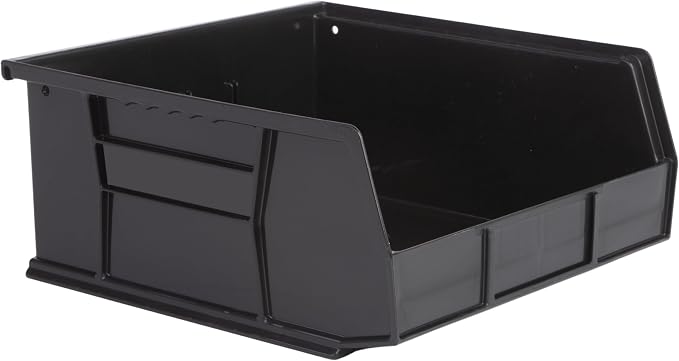 HE HUDSON EXCHANGE 11" x 11" x 5" Plastic Stackable Storage Bin, Black by HudsonExchange