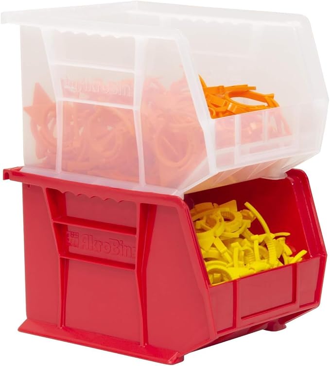 Akro-Mils 30239 AkroBins Plastic Storage Bins, 11"x8"x7", Clear, 6-Pack | Space-Saving Stackable Bins for Garage, Pantry, Craft Organization - Image 11