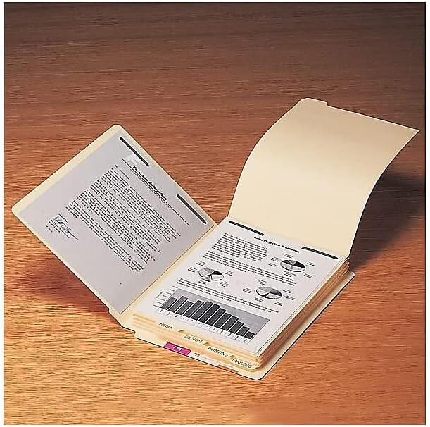 Smead Stackable Folder Divider with Fastener, Bottom 1/5-Cut Tab, Letter Size, Manila, 50 per Box (35600) - Image 4