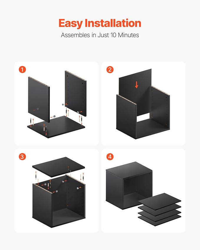 VEVOR Literature Organizer, 5 Compartments Office Mailbox with Adjustable Shelves, Wooden Mailbox Sorter with MDF, Countertop Office Home Classroom Storage Organizer for File, Document, Paper, Black - Image 6