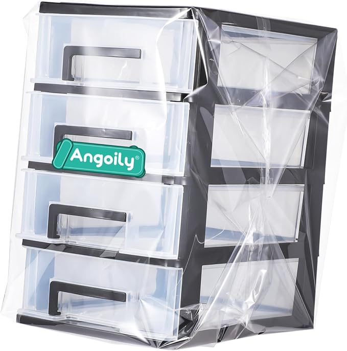 Angoily 4 Drawer Desk Organizer, Plastic Home Office Storage Organizer, Makeup Organizer Storage Station Cube, Cosmetics Jewelry Storage Box, 4 Drawer for Bathroom, Desk, Office (8.31x5.98x9.92 Inch) | Transparent Station Cube, Cosmetics Jewelry Storag... - Image 7