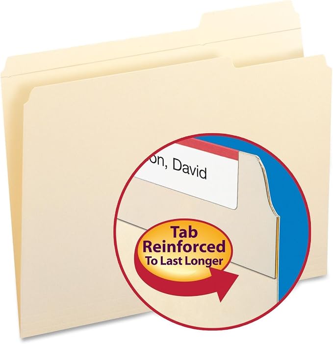 Smead File Folder, Reinforced 1/3-Cut Tab, Right Position, Letter Size, Manila, 100 per Box (10337) - Image 7