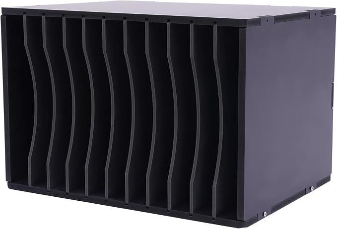 Desktop Organizer, Vertical Desktop Sorter, Literature Organizer Sorter | Paper Organizer Storage File Sorter Mail Center Magazine Holder, Classroom Mailbox Paper Storage (11 Compartment-Black) - Image 9