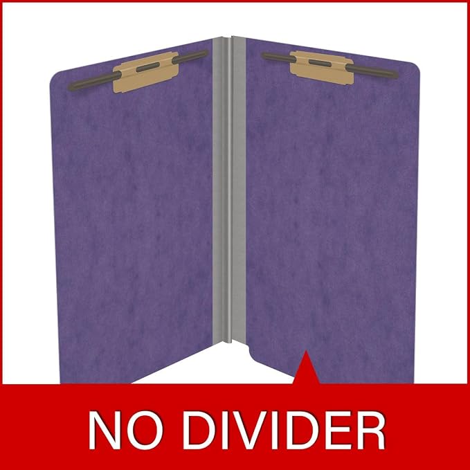 Ecom Folders End Tab Pressboard File Folders | Legal Size 25 Pt Stock with 2" Tyvek Expansion | Full Cut Tabs for Medical Charts, Legal Documents & Office Records | Purple, Box of 25 - Image 8