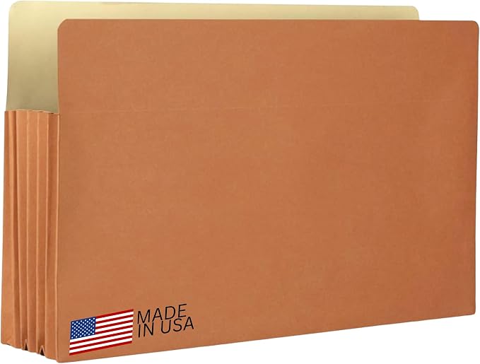 The File King Expanding Accordion File Folder - Legal Size 8½” x 14” | 3.5” Expansion, 10 Pack | Straight Cut Tab | Holds Thick Case Files | Law, Accounting & Business Filing Organizer | Made in USA by TheFileKing