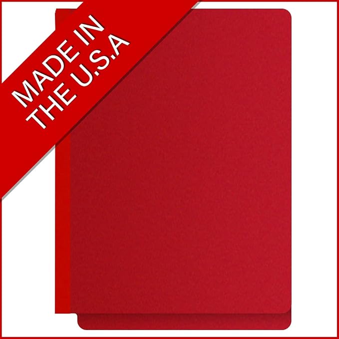 25 Pt. Pressboard Classification Folders, Full Cut End Tab, Letter Size, No Dividers, Deep Red (Box of 25) - Image 5