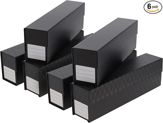 BCW QuickFold® Card Storage Boxes for Magnetics & Toploaders – 6 Pack | Trading Card Holder Box with Magnetic Closure | Easy Fold Assembly for Sports and TCG Cards by BCW