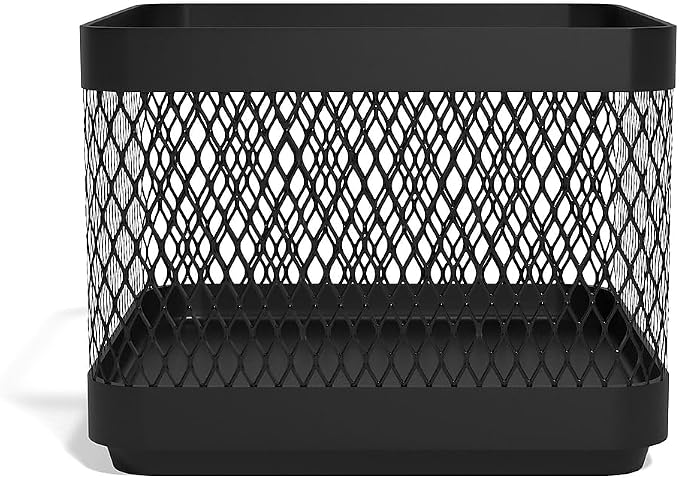 TRU RED Small Stackable Wire Mesh Accessory Holder, Matte Black – Desktop Organizer for Office Supplies - Image 5