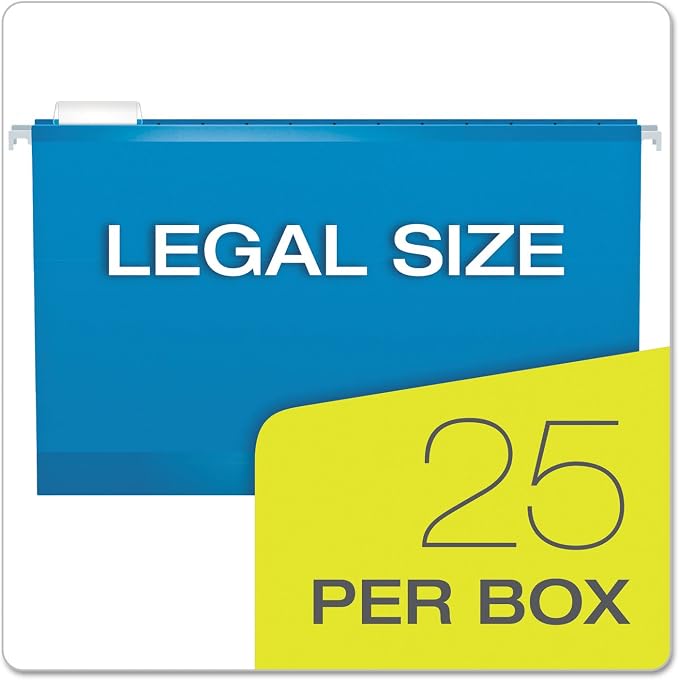 Pendaflex 04153X2 BLU Extra Capacity Reinforced Hanging Folders, 2", Legal Size, Blue, 1/5 Cut, 25/BX (4153x2 BLU) - Image 5