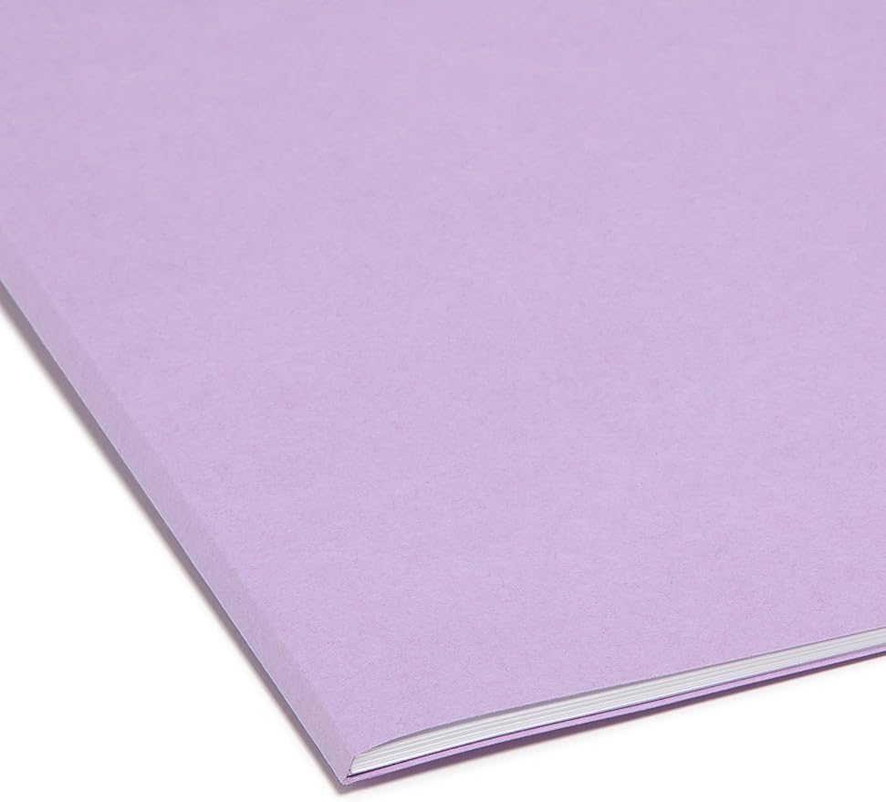 Smead File Folder, Reinforced Straight-Cut Tab, Letter Size, Lavender, 100 per Box (12410) - Image 6
