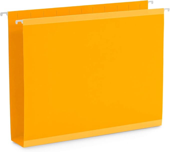 Blue Summit Supplies 50 Expandable Hanging File Folders, 2", Assorted | Letter size, 11pt, 2 in expansion, reinforced, tabs included, for bulky files, charts, and manuals - Image 9