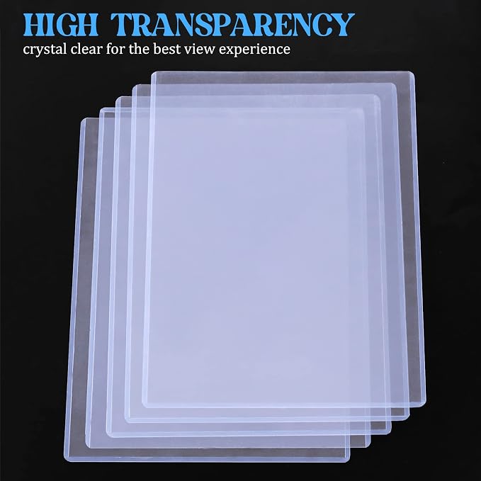 50 Pieces 8.5"x 11" Rigid Print Protectors Clear Rigid Toploader Clear Sheet Protectors Paper Protector Sheets Photo Sleeves Hard Plastic Document Holder Photo Card Holder - Image 4