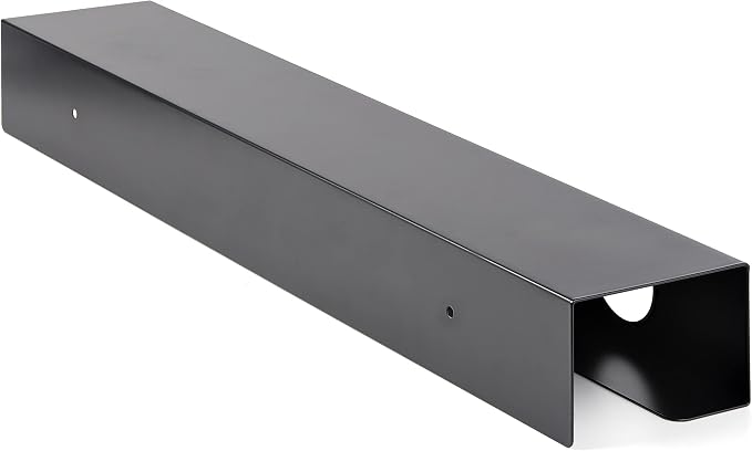 StarTech Under Desk Cable Management Tray, 23-1/2"L x 4-1/2"D (UDCMTRAY) | Office/Standing Desk Cable Tray Organizer, Desk/Table Mount Holder for Cords/Wire/Power Strip, Computer Cable Manager - Image 2