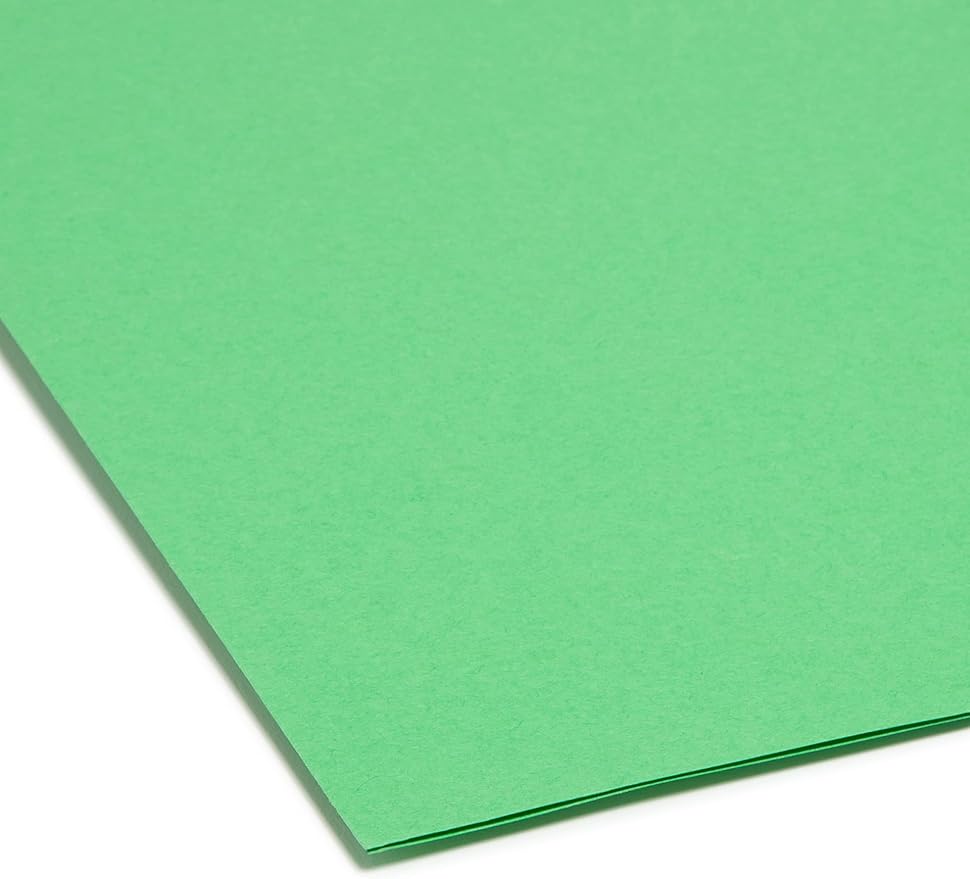 Smead File Folder, Reinforced 1/3-Cut Tab, Legal Size, Green, 100 per Box (17134) - Image 5