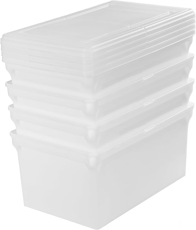 IRIS USA 4-Pack Snap File Box with Locking Lid, Black | Protect important documents, letter and legal files with secure storage for home offices, moving, and long-term organization - Image 7