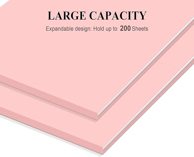 ViVin Hanging File Folders 24 Pack,Letter Size with 1/5-Cut Adjustable Tabs, Pink, Reinforced File Organizer for Office Desk, Home Filing Cabinet & School Drawer - Image 4