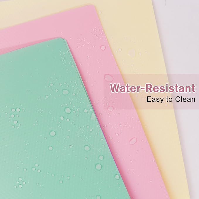 60-Pack Plastic andPockets and Prongs,2-Pocket and3 Fasteners, Pastel Folders Holds US Letter Size Paper for School/Office/Home, Pink - Image 2