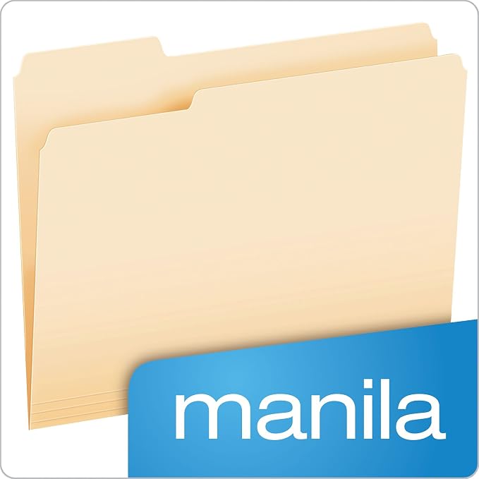 Pendaflex File Folders Letter Size 1/3 Cut Manila 250 per Box and Island Hanging File Folder 1/5 Cut Letter Size Standard Green 25 Count Bundles - Image 4