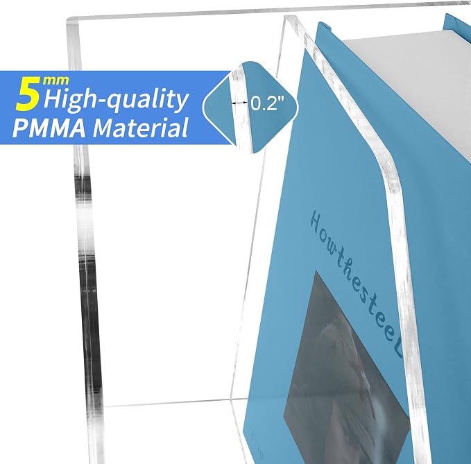 Acrylic Paper Tray Stackable Letter Organizers, Clear Paper Desk Organizer, 3-Tier, Desk A4 File Holder for Office Document Desktop File - Image 4