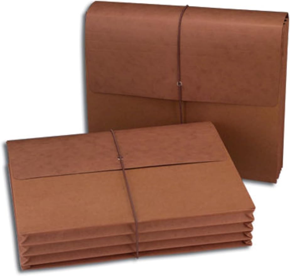Smead Redrope Expanding File Wallet, Flap and Cord Closure, 3-1/2" Expansion, Letter Size, 10 per Box (72088) by SMEAD