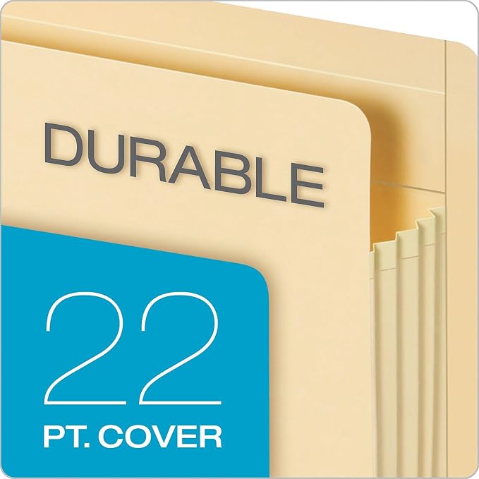 Pendaflex PFX12812 Manila Drop Front Shelf File Pockets, Straight Cut, Letter, Manila (Box of 25) - Image 3