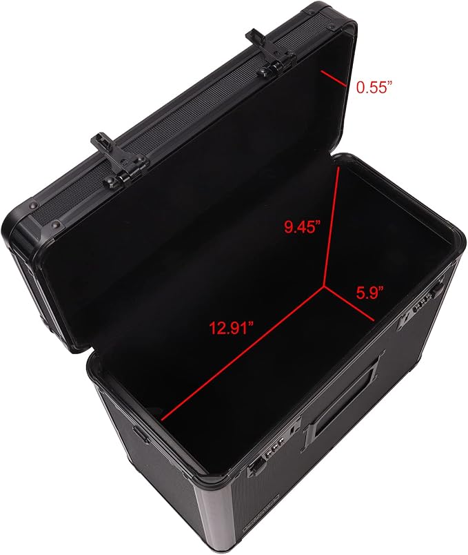 Vaultz File Organizer Storage Box - 14 x 7 x 12.19 Inch Letter Size, Portable Locking Storage Totes with Dual Combination Locks for Filing Office Documents - Super Tactical | Dual combination locks for security, portable design for filing office docume... - Image 3
