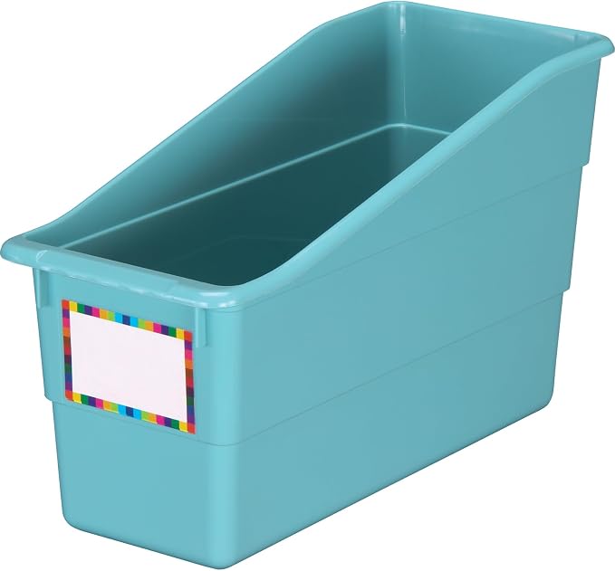 Really Good Stuff Durable Book & Binder Holders 12-Pack, Water | Folder & File Plastic Holders Ideal for Narrow or Vertical Storage Needs, Instantly Color Code Your Classroom - Image 5