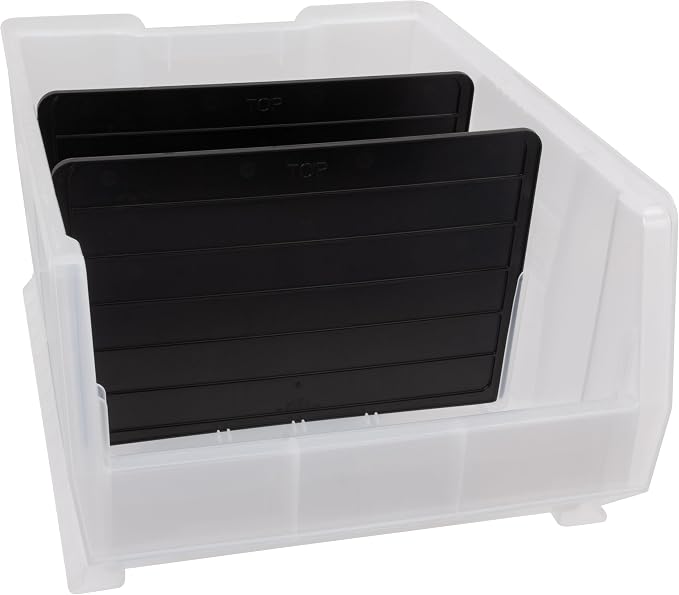 Akro-Mils 30289 Super-Size AkroBins Plastic Storage Bins, Space-Saving Stackable Bins for Garage, Classroom, Warehouse Organization, 24" L x 18" W x 12" H, Clear, 1-Pack - Image 7