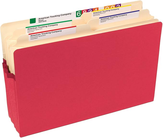 Smead File Pocket, Straight-Cut Tab, 3-1/2" Expansion, Legal Size, Red, 25 per Box (74231) - Image 4