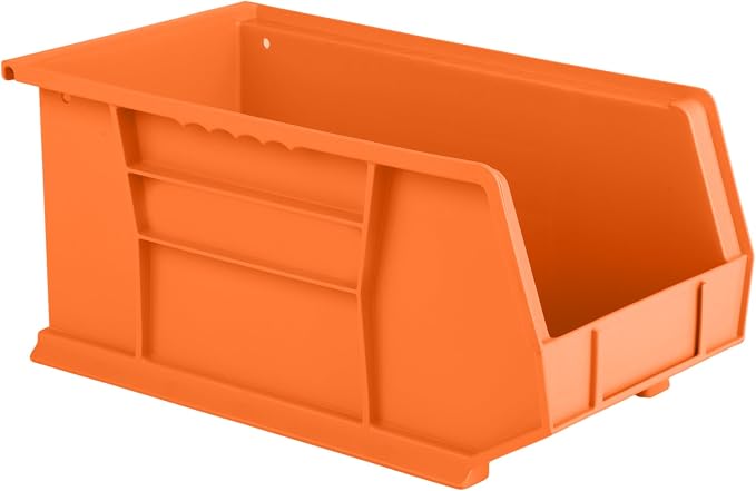 HE HUDSON EXCHANGE 15" x 8" x 7" Plastic Stackable Storage Bin, Orange by HudsonExchange