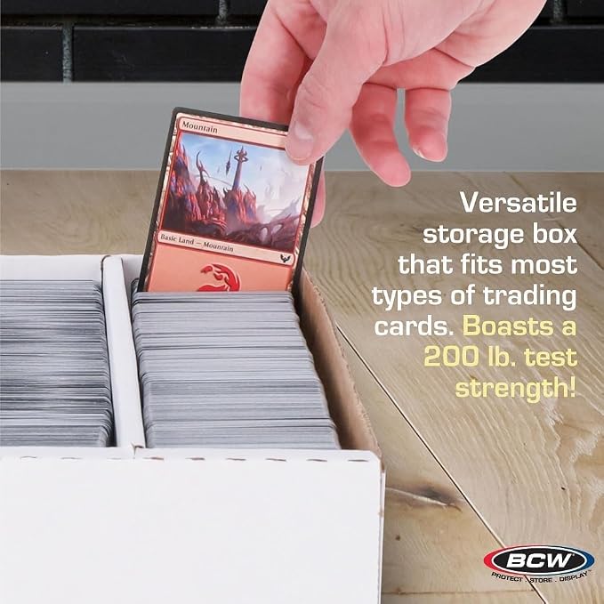 BCW Super Monster 5 Row Trading Card Storage Box - 5ct | Holds 5000 Standard Trading Cards & 7000 Gaming Cards | Card Storage Box for Basketball, Football, MTG, Pokemon - Image 4