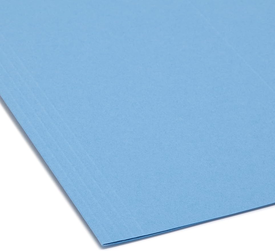 Smead Hanging File Folder with Tab, 1/5-Cut Adjustable Tab, Legal Size, Blue, 25 per Box (64160) - Image 4