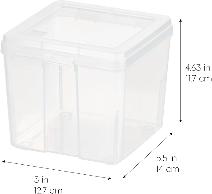 IRIS USA Food Storage Containers Set, 1.3 Qt - 10 Pack, Food Grade Plastic | BPA-Free, Clear View, Flip Top Lid, Stackable, For Snacks, Cereal, Nuts, Dry Goods - Image 2