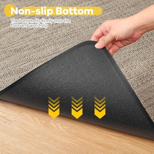 BesWin Large Office Chair Mat for Hardwood Floor, 48" x 60" Desk Floor Mat for Rolling Chair, Heavy Duty Anti-Slip Floor Protector Rug for Home Office, Brown - Image 5