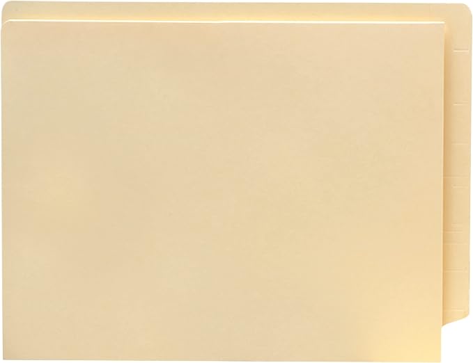Smead End Tab File Pocket, Shelf-Master® Reinforced Straight-Cut Tab, 1 Pocket, Letter Size, Manila, 50 per Box (24115) - Image 3