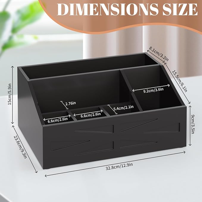Large Mail Organizer Countertop,Farmhouse Desk and Kitchen Countertop Storage, Letter Sorter, Desk Mail and Bill Organizer, Desktop File and Paper Holder - Image 2