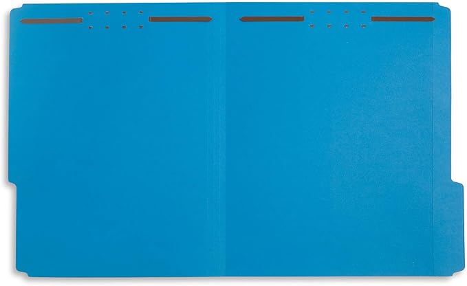 Blue Summit Supplies 50 Fastener File Folders, 1/3 Top Tab, Blue | Reinforced 1/3 top tab, letter size, 11pt, embedded fasteners, for medical files, reports, and office records - Image 3