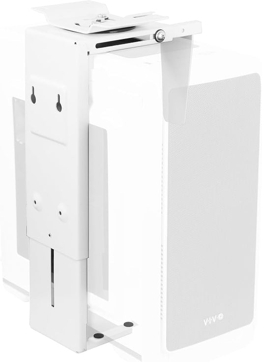 VIVO Adjustable Under Desk and Wall Mount for PC 3.5-7.8 inches Wide, Computer Case CPU Holder with Swivel and Secure Locking, White, MOUNT-PC01W | 3.5 to 7.8 inch Wide Adjustable Computer Mount, CPU Case Machine Holder Stand, Swivel and Secure Locking... by Unknown