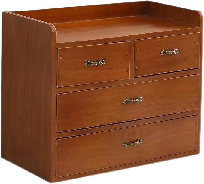 Xiaoyez Desk drawer organizer ，wooden desk organizer，desktop organizer with drawers，countertop drawers，4 drawer storage organizer，office organization，office organization and storage - Image 5