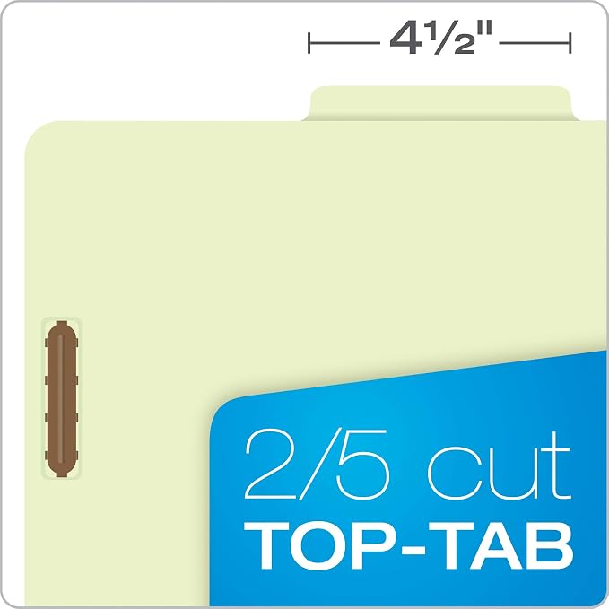 Pendaflex Classification Folders – 2 Dividers, Light Green, Letter, 10/BX (17173) (Pack of 5) - Image 5