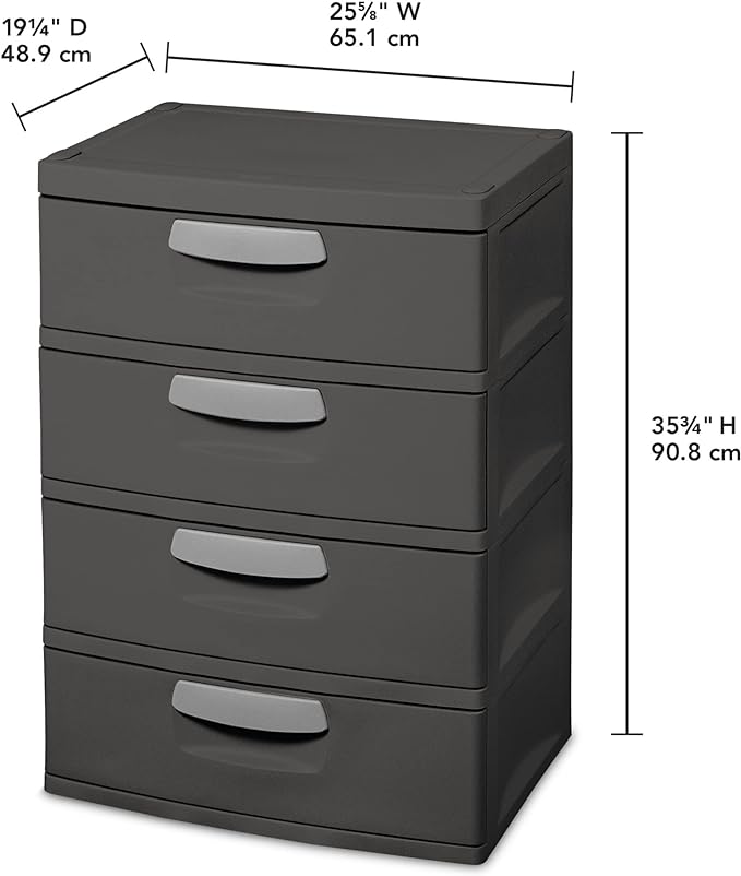 4 Drawer Unit Plastic (Color : Flat Gray) - Image 3