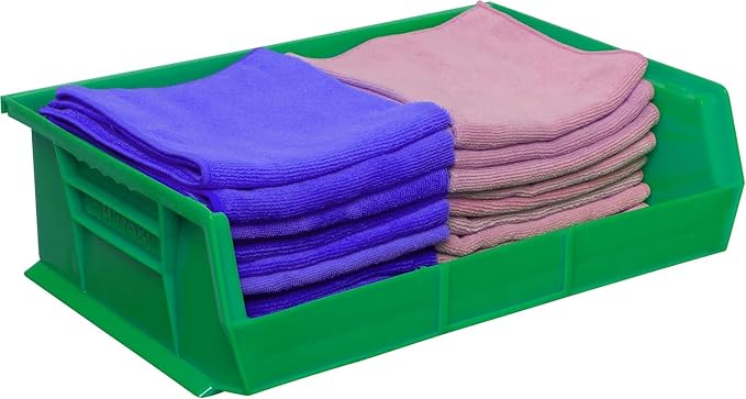 Akro-Mils 30255 AkroBins Plastic Storage Bins, 11"x16"x5", Green, 6-Pack | Space-Saving Stackable Bins for Garage, Pantry, Craft Organization - Image 10